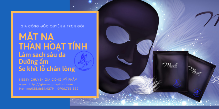 Gia công mỹ phẩm mặt nạ than hoạt tính 