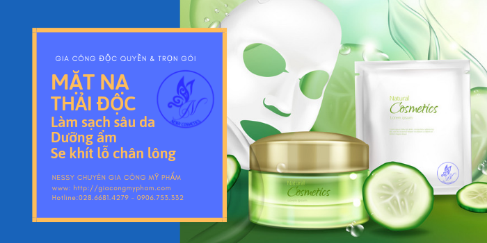 gia công mỹ phẩm độc quyền trọn gói mặt nạ thải độc