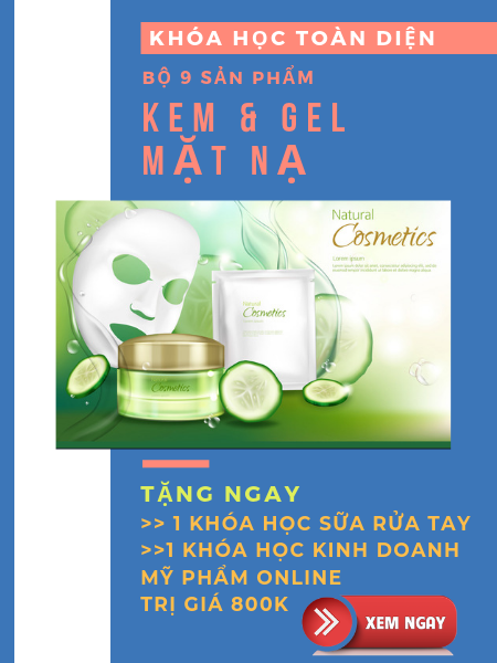 học làm mỹ phẩm, khóa hoạc toàn diện Kem Gel Mặt Nạ